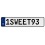 1SWEET93  - White Aluminum Street Sign Mancave Euro Plate Name Door Sign Wall