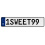 1SWEET99  - White Aluminum Street Sign Mancave Euro Plate Name Door Sign Wall