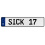 SICK 17  - White Aluminum Street Sign Mancave Euro Plate Name Door Sign Wall