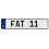 FAT 11  - White Aluminum Street Sign Mancave Euro Plate Name Door Sign Wall Art