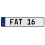 FAT 16  - White Aluminum Street Sign Mancave Euro Plate Name Door Sign Wall Art