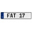 FAT 17  - White Aluminum Street Sign Mancave Euro Plate Name Door Sign Wall Art