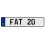 FAT 20  - White Aluminum Street Sign Mancave Euro Plate Name Door Sign Wall Art