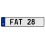 FAT 28  - White Aluminum Street Sign Mancave Euro Plate Name Door Sign Wall Art
