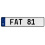FAT 81  - White Aluminum Street Sign Mancave Euro Plate Name Door Sign Wall Art