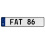 FAT 86  - White Aluminum Street Sign Mancave Euro Plate Name Door Sign Wall Art