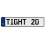 TIGHT 20  - White Aluminum Street Sign Mancave Euro Plate Name Door Sign Wall