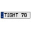 TIGHT 70  - White Aluminum Street Sign Mancave Euro Plate Name Door Sign Wall
