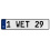 1 WET 29  - White Aluminum Street Sign Mancave Euro Plate Name Door Sign Wall