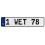 1 WET 78  - White Aluminum Street Sign Mancave Euro Plate Name Door Sign Wall