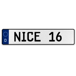 NICE 16  - White Aluminum Street Sign Mancave Euro Plate Name Door Sign Wall