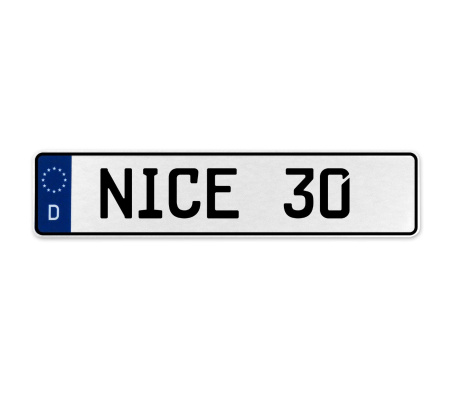 NICE 30  - White Aluminum Street Sign Mancave Euro Plate Name Door Sign Wall