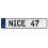 NICE 47  - White Aluminum Street Sign Mancave Euro Plate Name Door Sign Wall