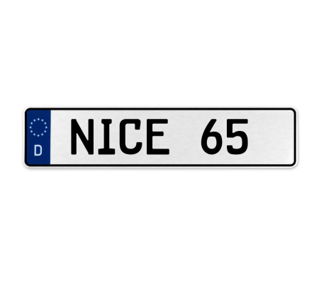 NICE 65  - White Aluminum Street Sign Mancave Euro Plate Name Door Sign Wall
