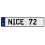NICE 72  - White Aluminum Street Sign Mancave Euro Plate Name Door Sign Wall